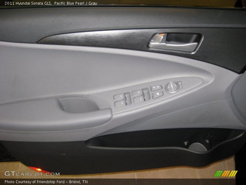 Pacific Blue Pearl / Gray 2011 Hyundai Sonata GLS