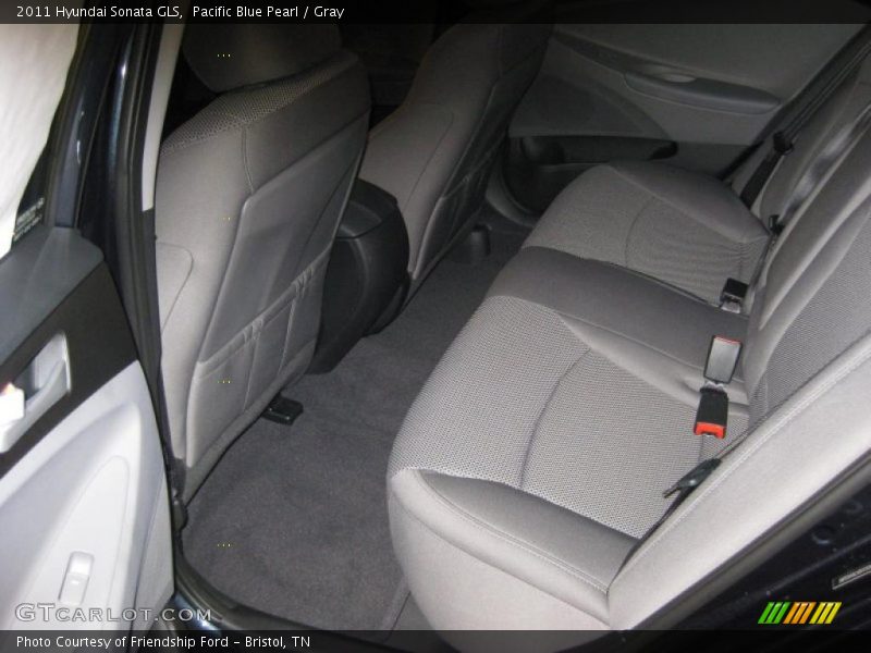 Pacific Blue Pearl / Gray 2011 Hyundai Sonata GLS
