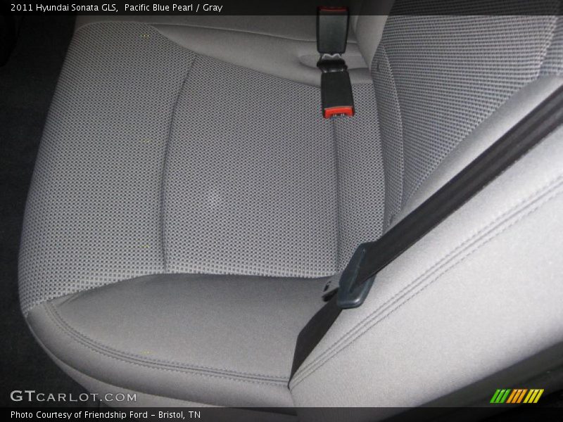 Pacific Blue Pearl / Gray 2011 Hyundai Sonata GLS