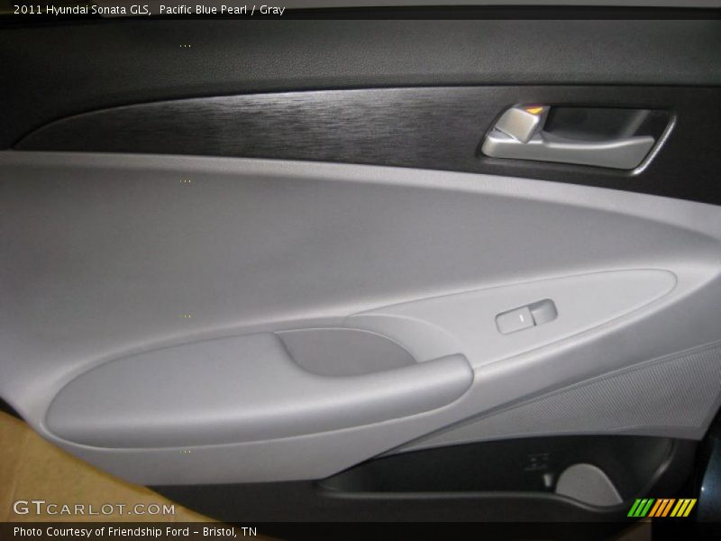Pacific Blue Pearl / Gray 2011 Hyundai Sonata GLS