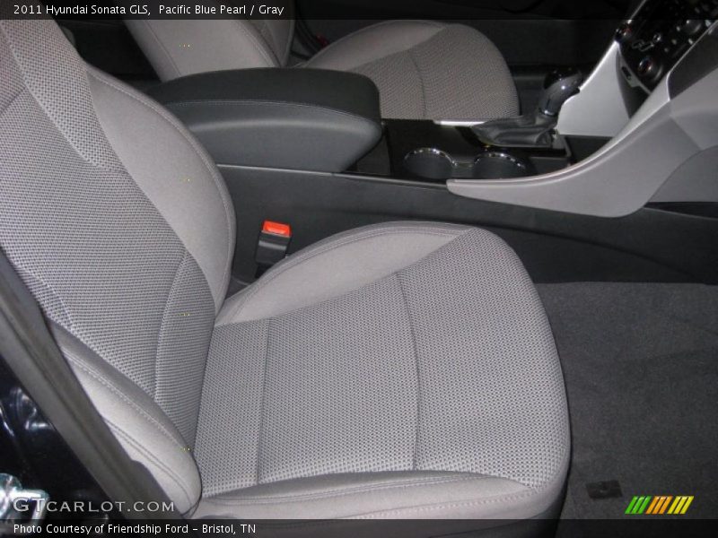 Pacific Blue Pearl / Gray 2011 Hyundai Sonata GLS