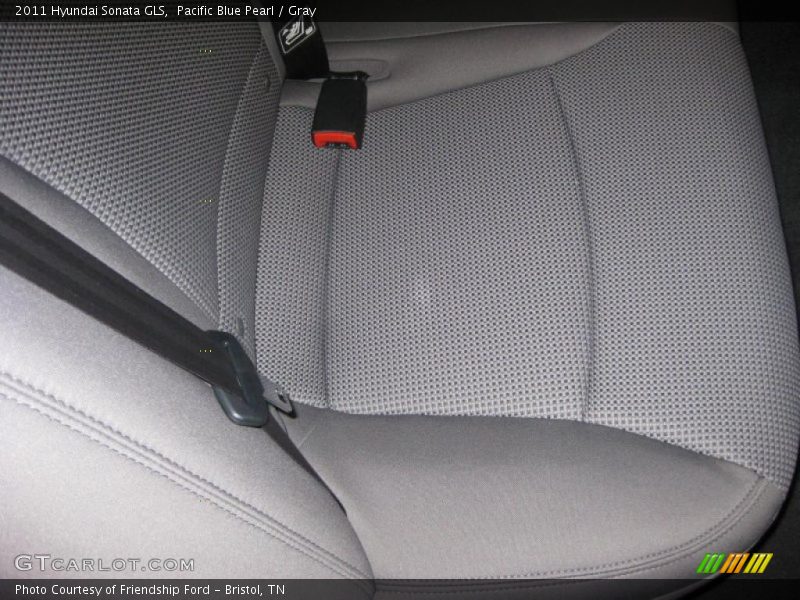 Pacific Blue Pearl / Gray 2011 Hyundai Sonata GLS