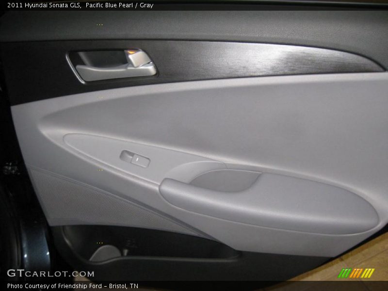 Pacific Blue Pearl / Gray 2011 Hyundai Sonata GLS