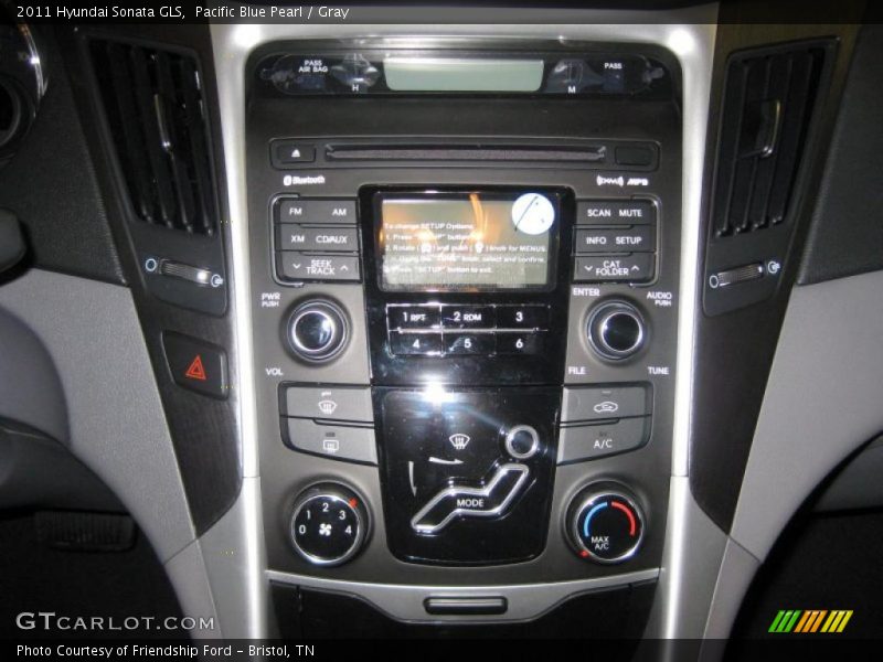 Pacific Blue Pearl / Gray 2011 Hyundai Sonata GLS