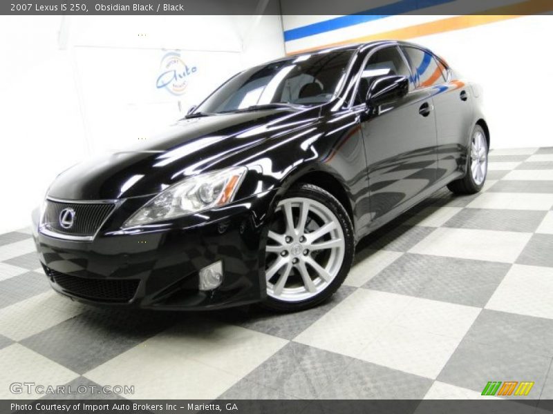 Obsidian Black / Black 2007 Lexus IS 250