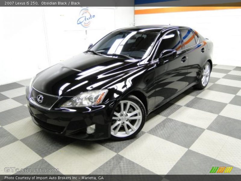 Obsidian Black / Black 2007 Lexus IS 250