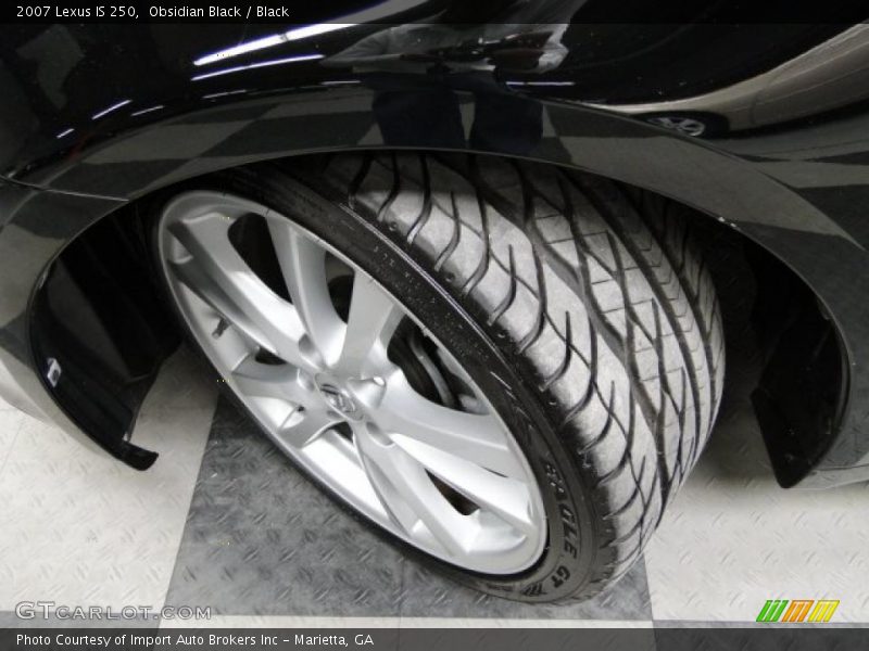 Obsidian Black / Black 2007 Lexus IS 250