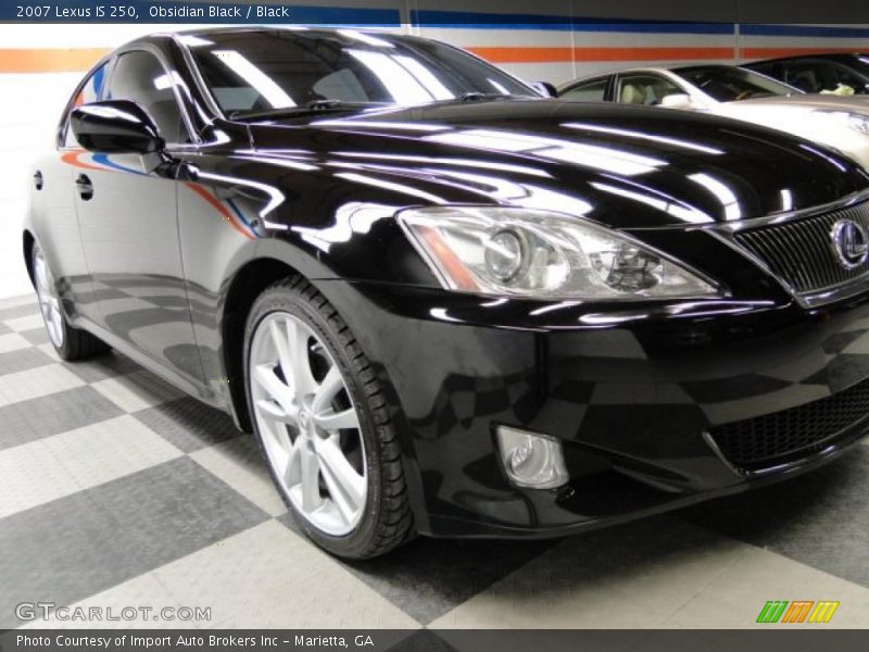 Obsidian Black / Black 2007 Lexus IS 250