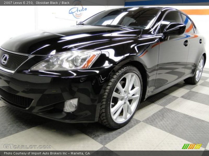 Obsidian Black / Black 2007 Lexus IS 250