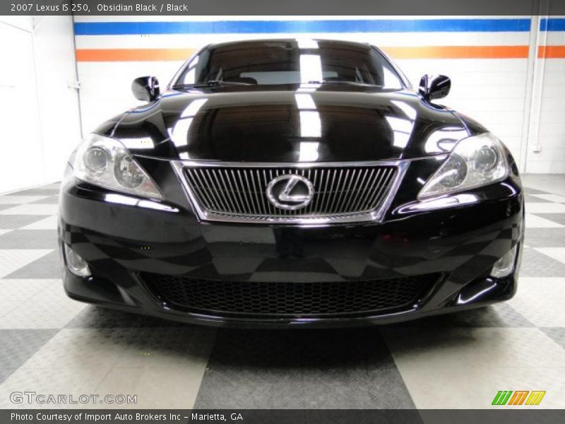 Obsidian Black / Black 2007 Lexus IS 250