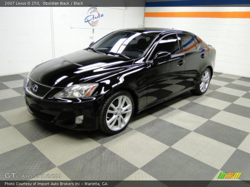 Obsidian Black / Black 2007 Lexus IS 250