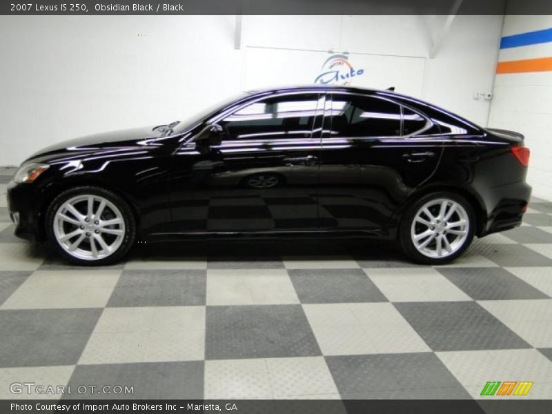 Obsidian Black / Black 2007 Lexus IS 250