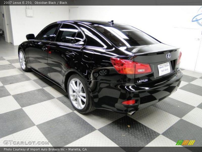 Obsidian Black / Black 2007 Lexus IS 250