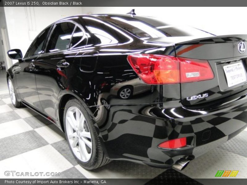 Obsidian Black / Black 2007 Lexus IS 250