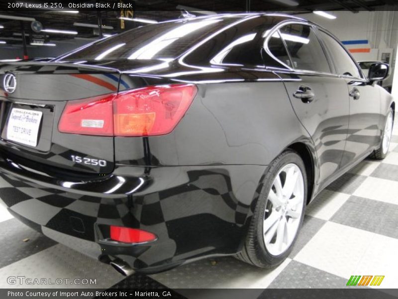 Obsidian Black / Black 2007 Lexus IS 250