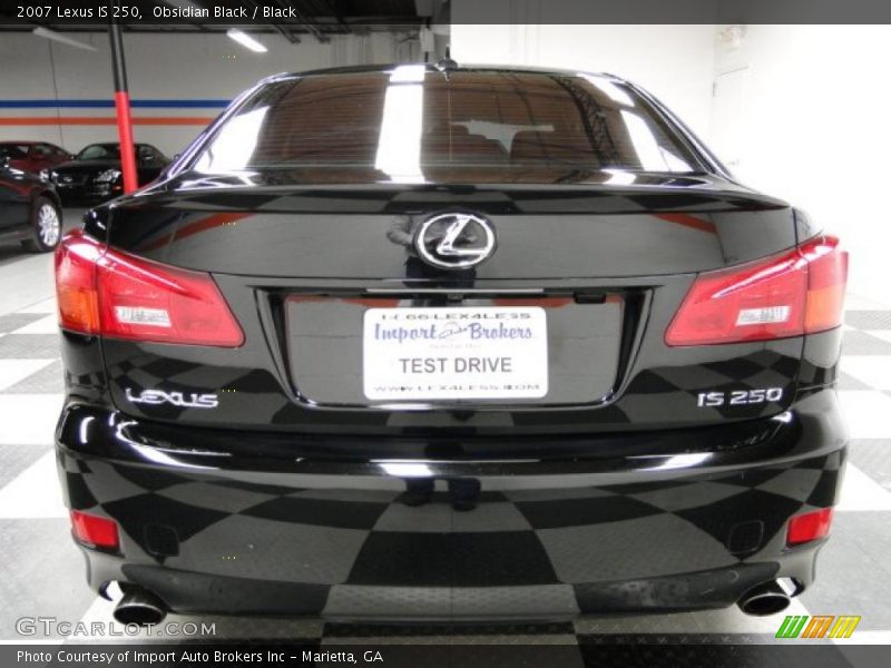 Obsidian Black / Black 2007 Lexus IS 250