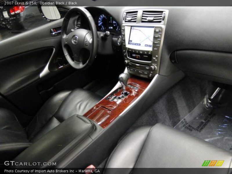 Obsidian Black / Black 2007 Lexus IS 250