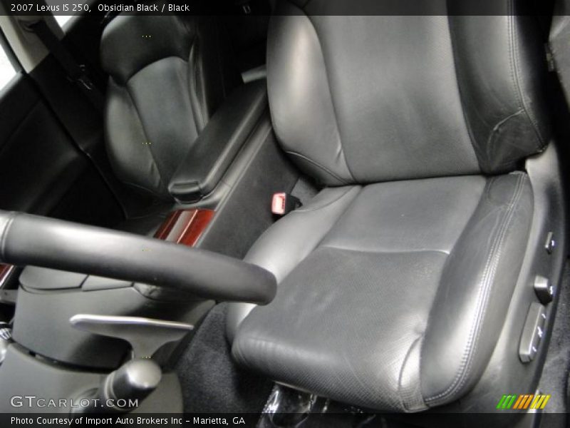Obsidian Black / Black 2007 Lexus IS 250