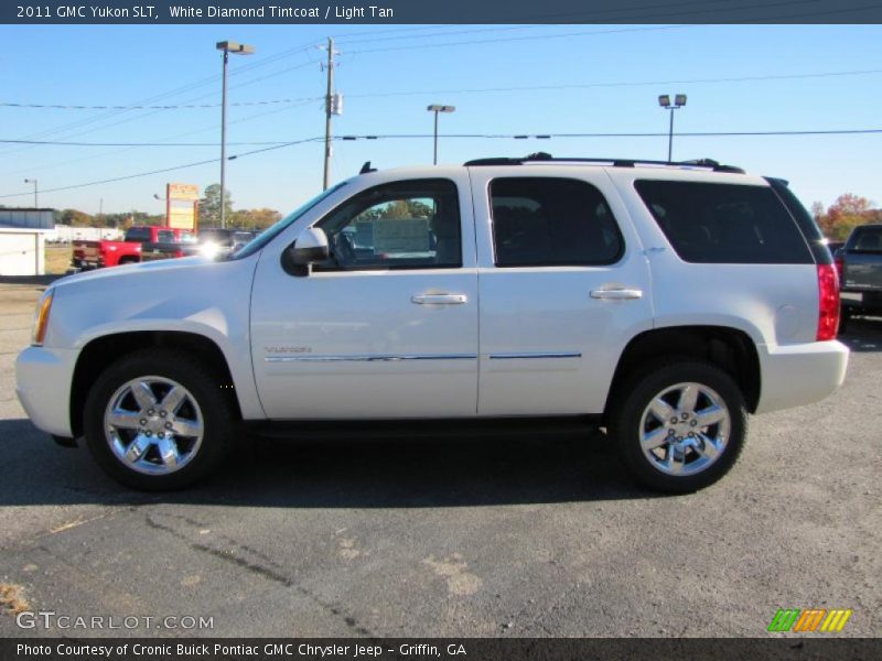 White Diamond Tintcoat / Light Tan 2011 GMC Yukon SLT