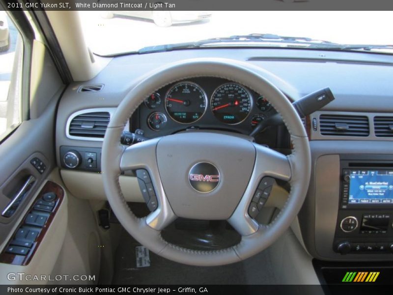 White Diamond Tintcoat / Light Tan 2011 GMC Yukon SLT