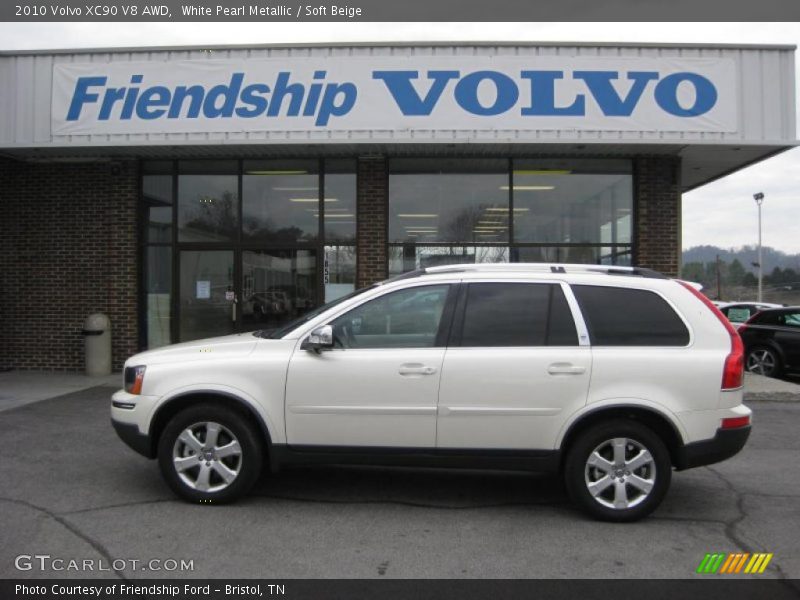 White Pearl Metallic / Soft Beige 2010 Volvo XC90 V8 AWD