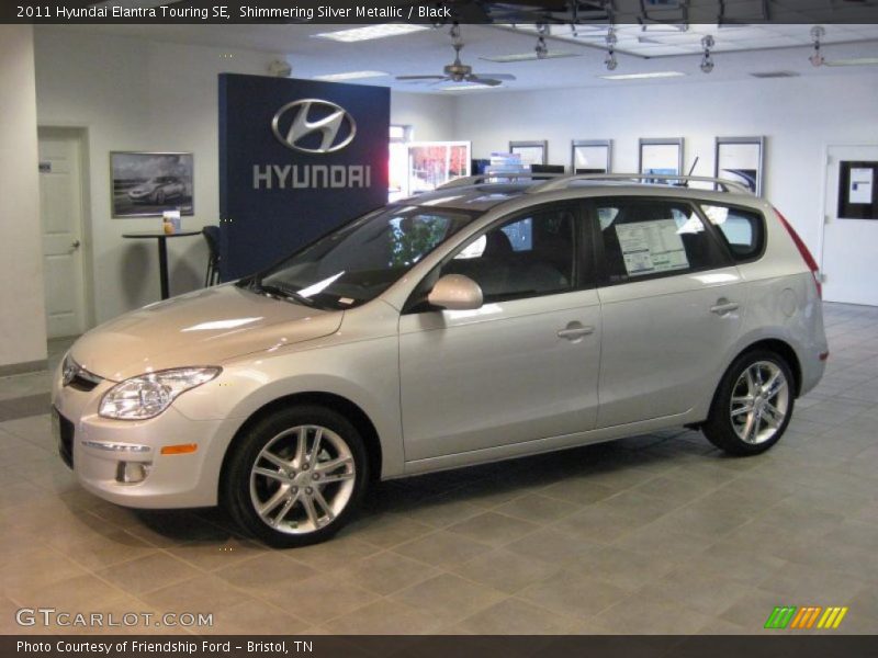 Shimmering Silver Metallic / Black 2011 Hyundai Elantra Touring SE