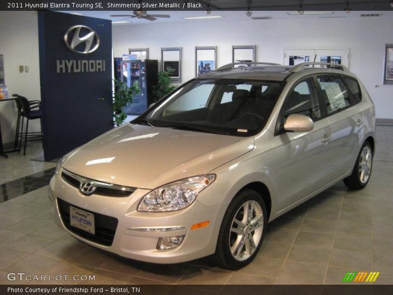 Shimmering Silver Metallic / Black 2011 Hyundai Elantra Touring SE