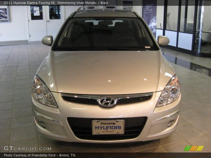 Shimmering Silver Metallic / Black 2011 Hyundai Elantra Touring SE
