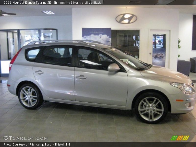Shimmering Silver Metallic / Black 2011 Hyundai Elantra Touring SE