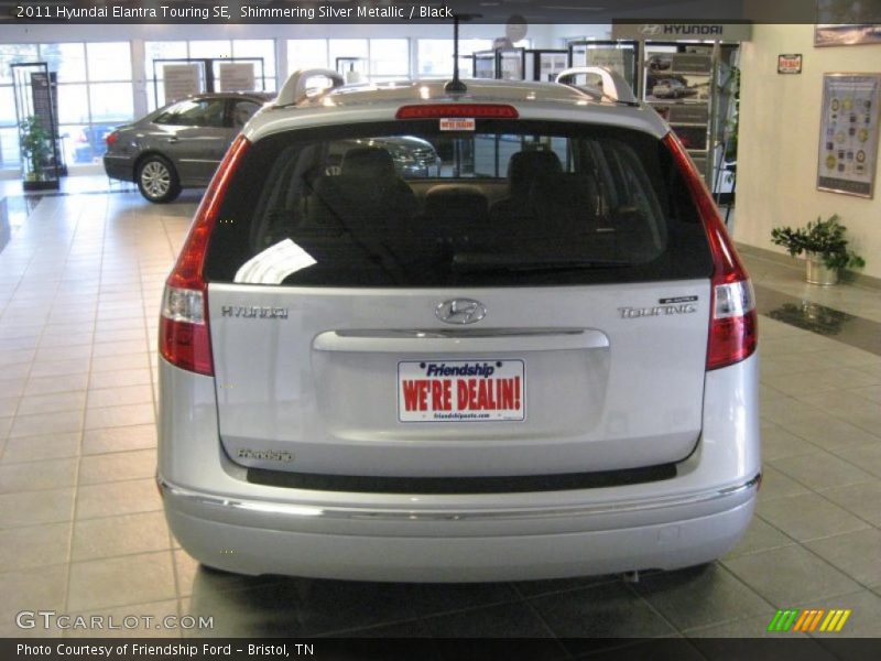 Shimmering Silver Metallic / Black 2011 Hyundai Elantra Touring SE