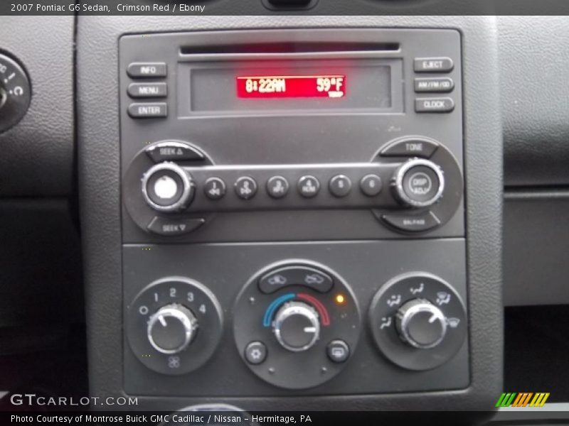 Crimson Red / Ebony 2007 Pontiac G6 Sedan