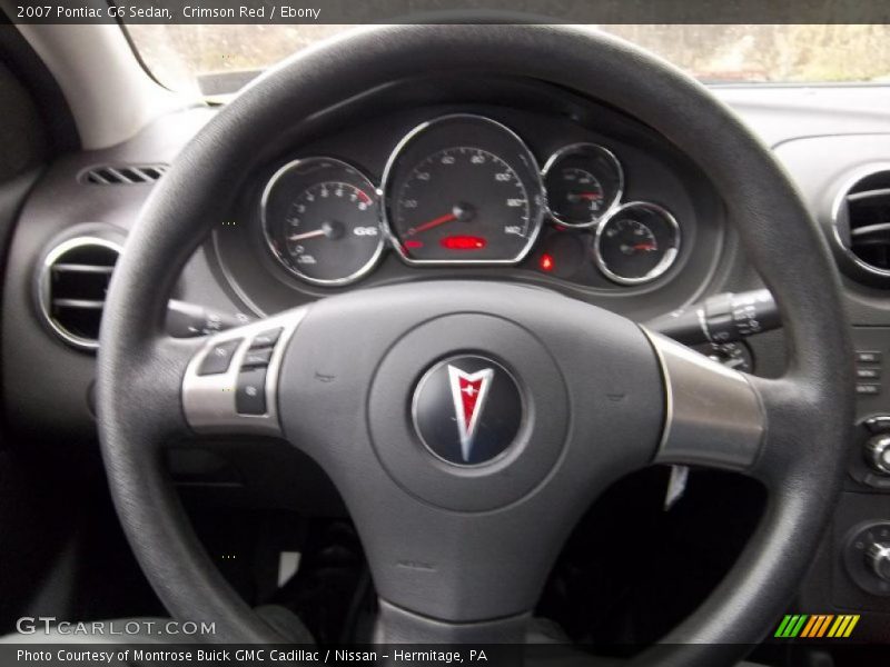 Crimson Red / Ebony 2007 Pontiac G6 Sedan