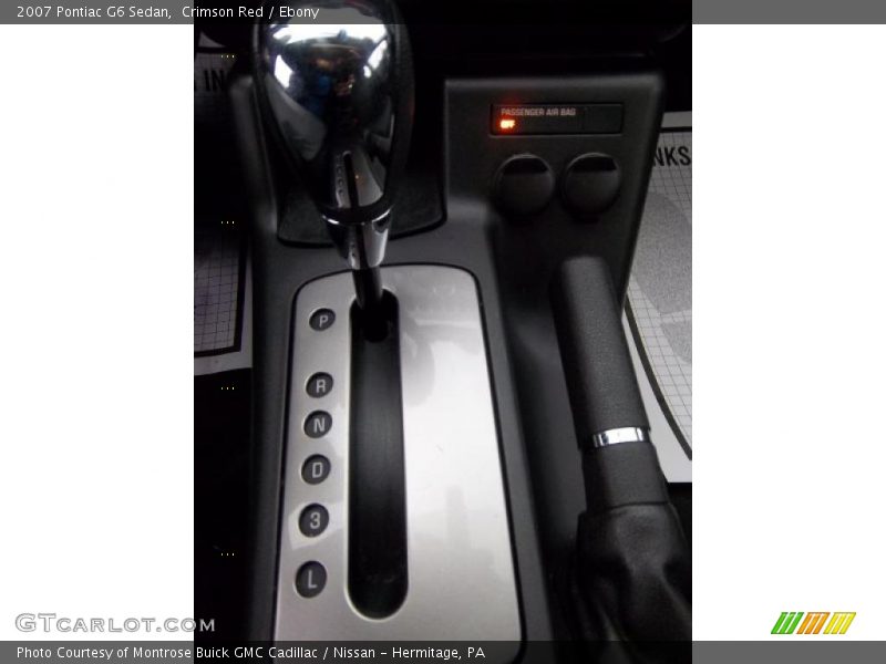Crimson Red / Ebony 2007 Pontiac G6 Sedan