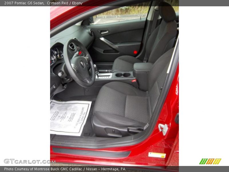 Crimson Red / Ebony 2007 Pontiac G6 Sedan