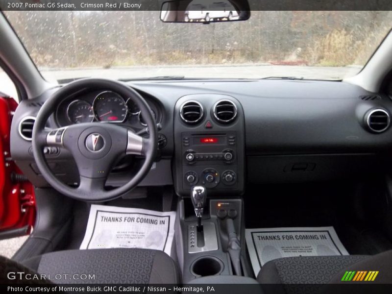 Crimson Red / Ebony 2007 Pontiac G6 Sedan