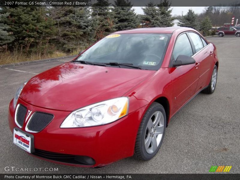 Crimson Red / Ebony 2007 Pontiac G6 Sedan