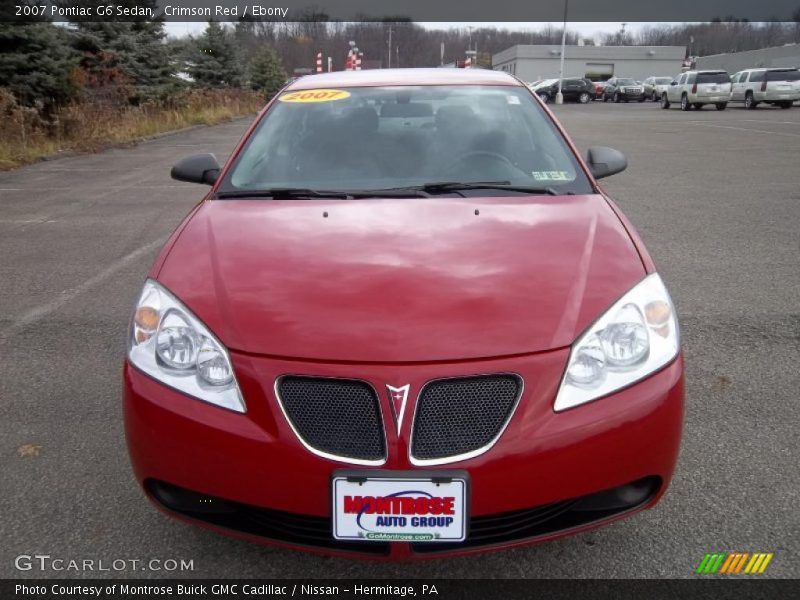 Crimson Red / Ebony 2007 Pontiac G6 Sedan