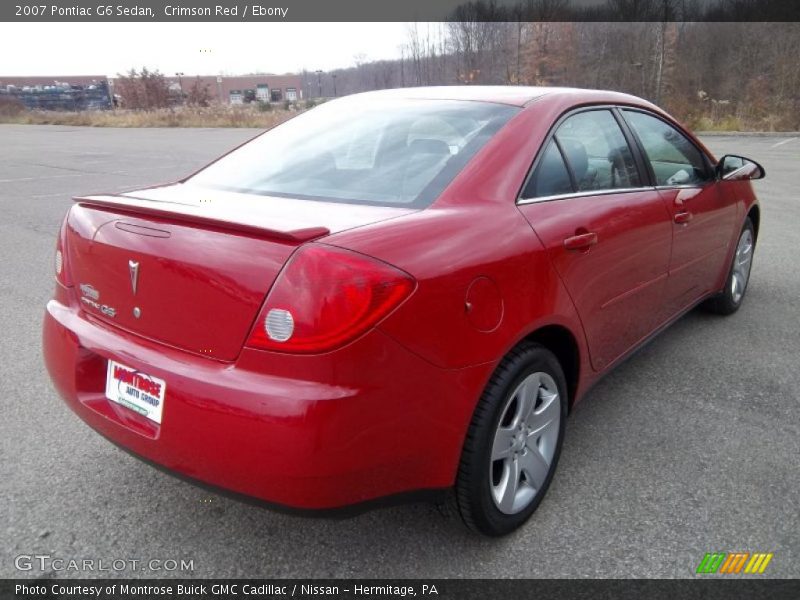 Crimson Red / Ebony 2007 Pontiac G6 Sedan
