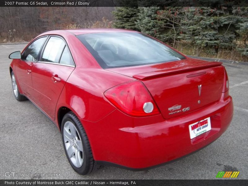 Crimson Red / Ebony 2007 Pontiac G6 Sedan