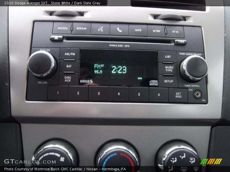 Stone White / Dark Slate Gray 2010 Dodge Avenger SXT