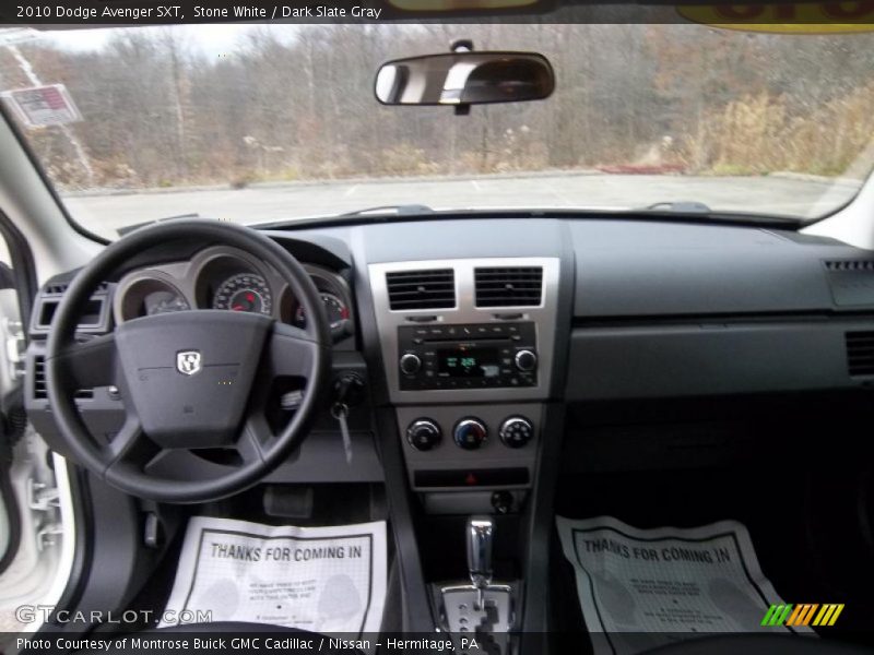 Stone White / Dark Slate Gray 2010 Dodge Avenger SXT