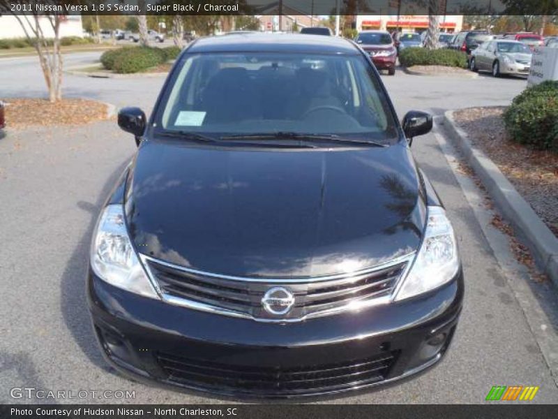 Super Black / Charcoal 2011 Nissan Versa 1.8 S Sedan