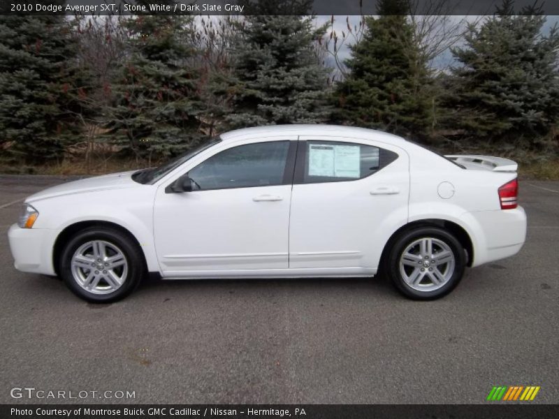Stone White / Dark Slate Gray 2010 Dodge Avenger SXT