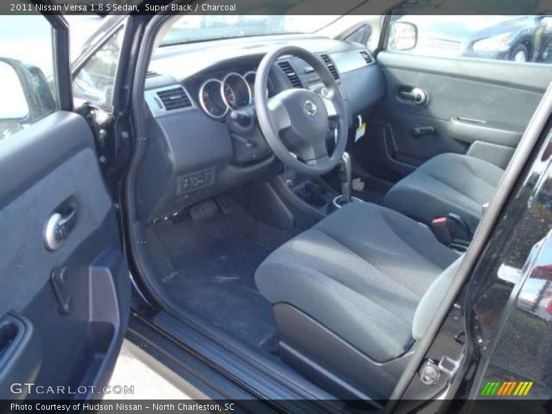 Super Black / Charcoal 2011 Nissan Versa 1.8 S Sedan
