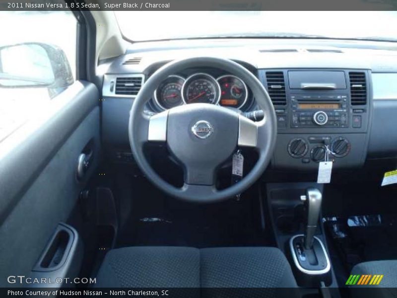 Super Black / Charcoal 2011 Nissan Versa 1.8 S Sedan
