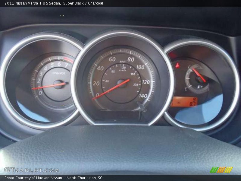 Super Black / Charcoal 2011 Nissan Versa 1.8 S Sedan