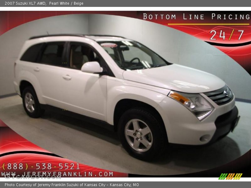 Pearl White / Beige 2007 Suzuki XL7 AWD