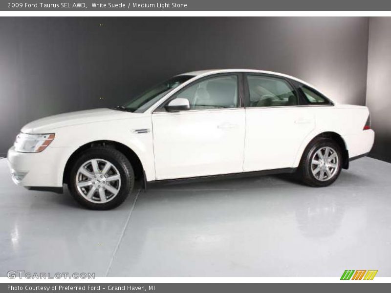 White Suede / Medium Light Stone 2009 Ford Taurus SEL AWD