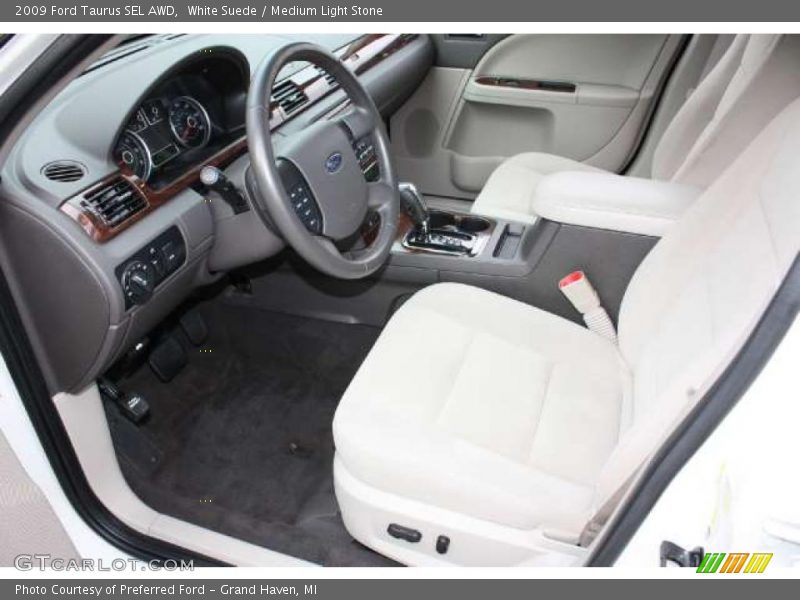 White Suede / Medium Light Stone 2009 Ford Taurus SEL AWD