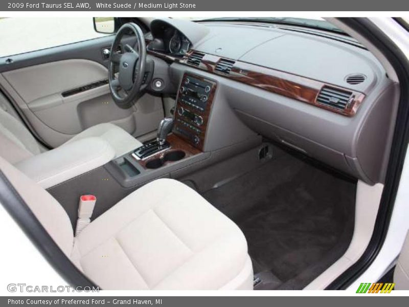 White Suede / Medium Light Stone 2009 Ford Taurus SEL AWD